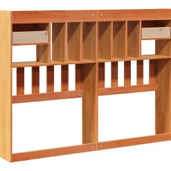 Tête de lit avec rangement cire marron 160cm bois massif de pin vidaXL