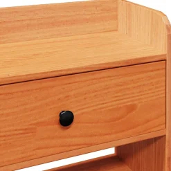 Tête de lit avec rangement cire marron 160cm bois massif de pin vidaXL