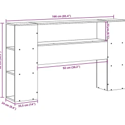 Tête de lit avec rangement blanc 160 cm bois massif de pin vidaXL