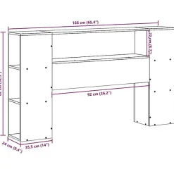 Tête de lit avec rangement blanc 160 cm bois massif de pin vidaXL