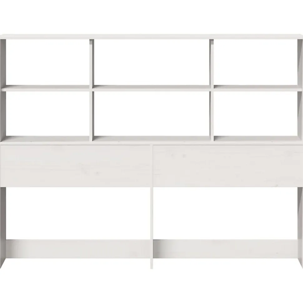 Tête de lit avec rangement blanc 140 cm bois massif de pin vidaXL