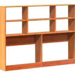 Tête de lit avec rangement cire marron 160cm bois massif de pin vidaXL