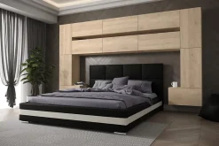 Tête de lit avec rangement Armoire - pont de lit PANAMA 7/M/S/5-1A chêne sonoma 323x213x35cm