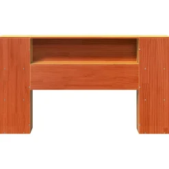 Tête de lit avec rangement cire marron 150cm bois massif de pin vidaXL