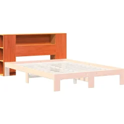 Tête de lit avec rangement cire marron 150cm bois massif de pin vidaXL