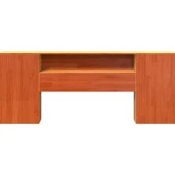 Tête de lit avec rangement cire marron 200cm bois massif de pin vidaXL