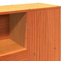 Tête de lit avec rangement cire marron 200cm bois massif de pin vidaXL