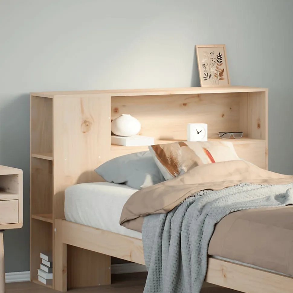 Tête de lit avec rangement 100 cm bois massif de pin vidaXL