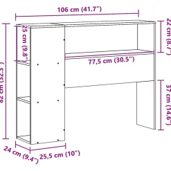 Tête de lit avec rangement 100 cm bois massif de pin vidaXL