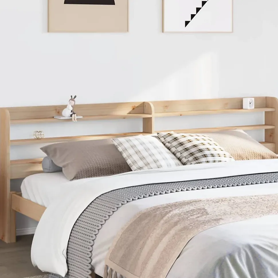 Tête de lit avec étagères 180 cm bois massif de pin vidaXL