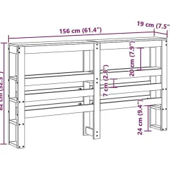 Tête de lit avec étagères 150 cm bois massif de pin vidaXL