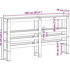 Tête de lit avec étagères blanc 160 cm bois massif de pin vidaXL