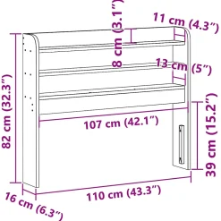 Tête de lit avec étagères blanc 100 cm bois massif de pin vidaXL