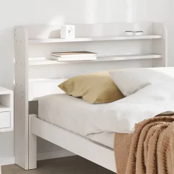 Tête de lit avec étagères blanc 75 cm bois massif de pin vidaXL