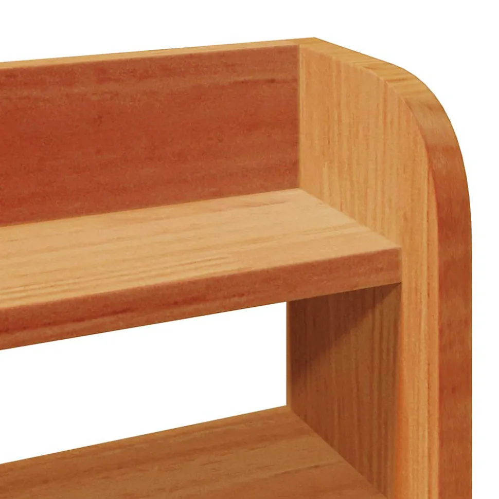 Tête de lit avec étagères marron cire 75 cm bois massif de pin vidaXL