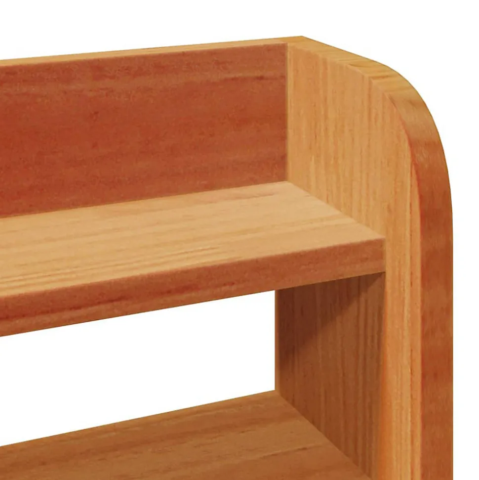 Tête de lit avec étagères marron cire 200 cm bois massif de pin vidaXL