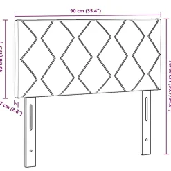 Tête de lit Bleu foncé 90 cm Velours vidaXL