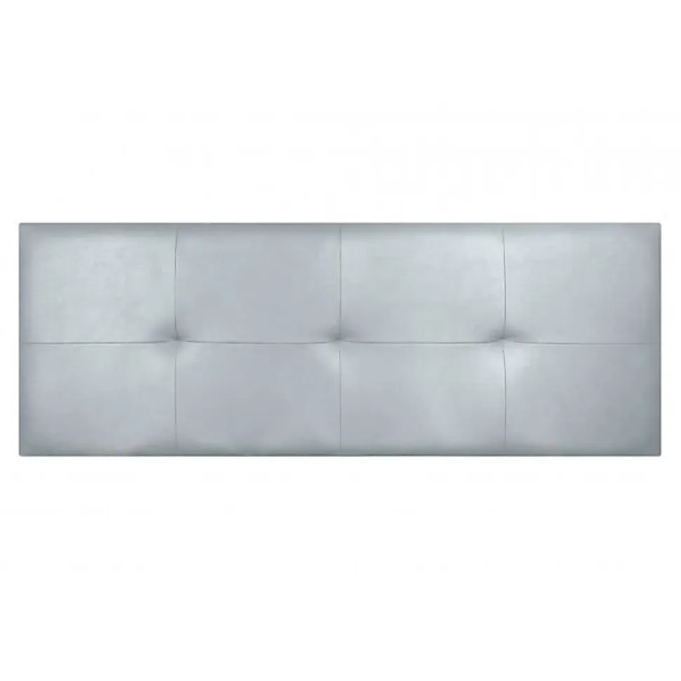 Tête de lit Cala en similicuir argenté 160