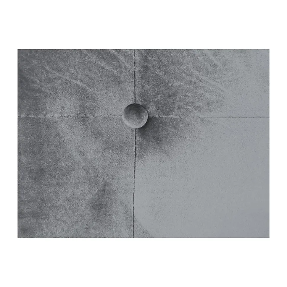 Tête de Lit Capitonnée en Velours "Amor" 160cm Argent