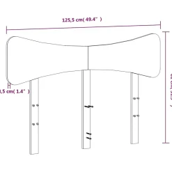 Tête de lit cire marron 120 cm bois massif de pin vidaXL