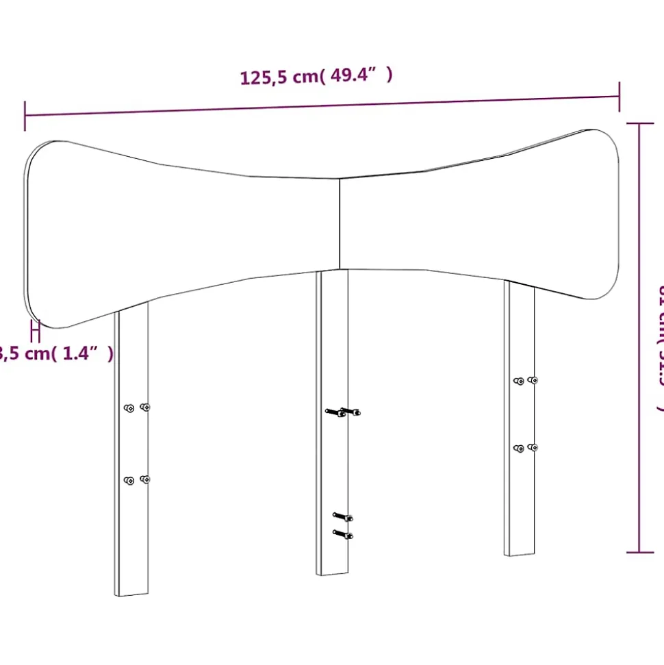 Tête de lit cire marron 120 cm bois massif de pin vidaXL