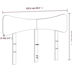 Tête de lit cire marron 120 cm bois massif de pin vidaXL