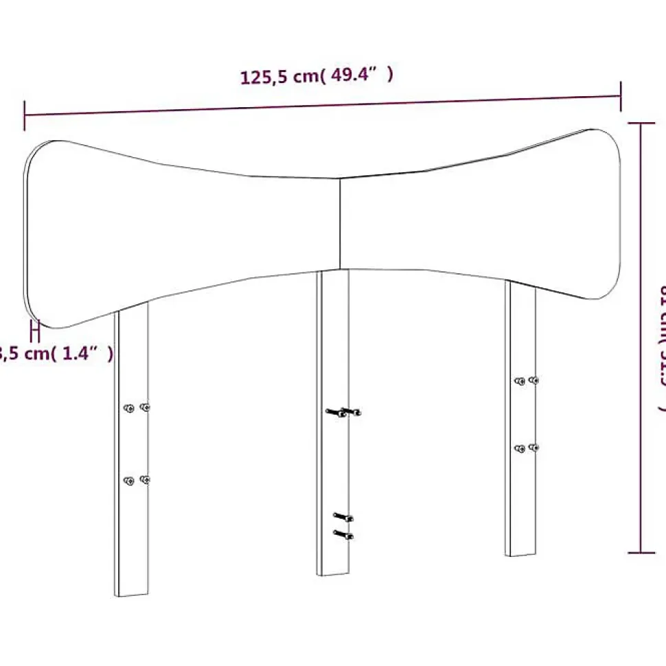 Tête de lit cire marron 120 cm bois massif de pin vidaXL