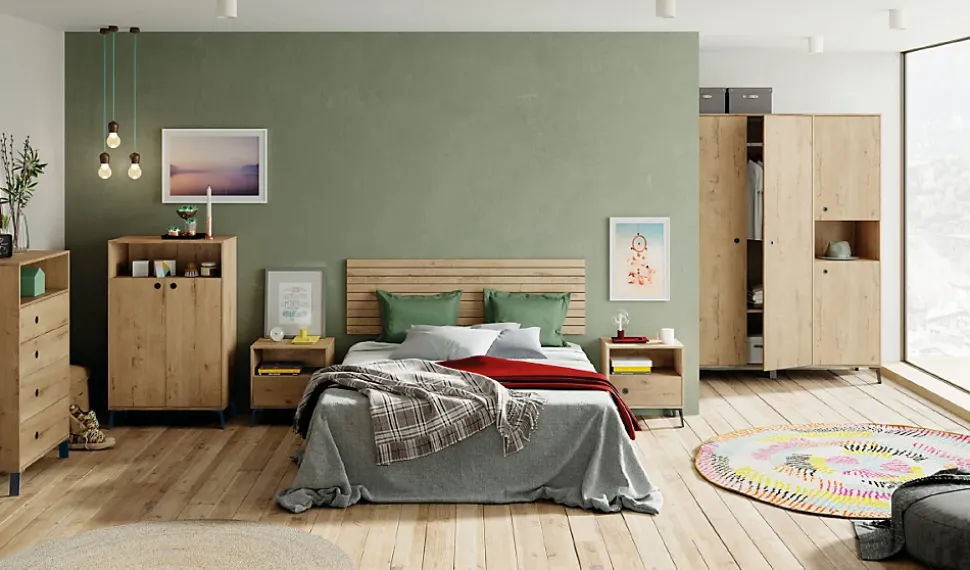 Tête de lit coloris chêne doré - Longueur 160 x Profondeur 1,60 x hauteur 50 cm