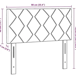 Tête de lit Crème 90 cm tissu vidaXL
