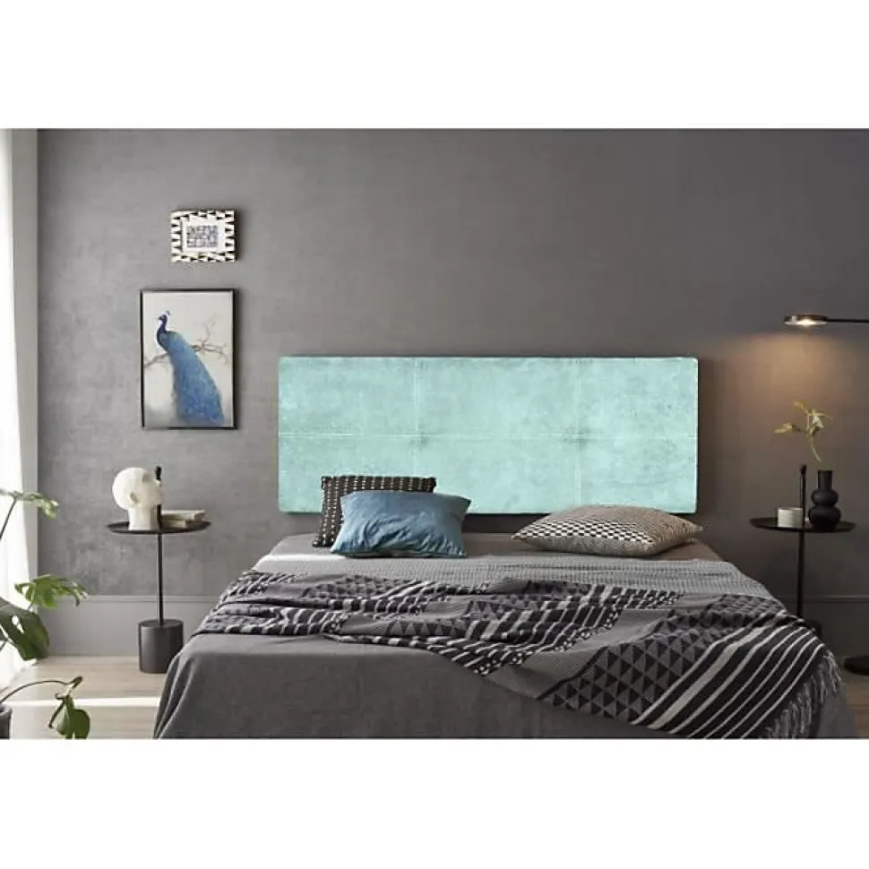 Tête de lit Dalia en tissu Nid Bleu clair 100