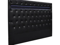 Tête de lit "Déco" LED - 149 cm - Noir