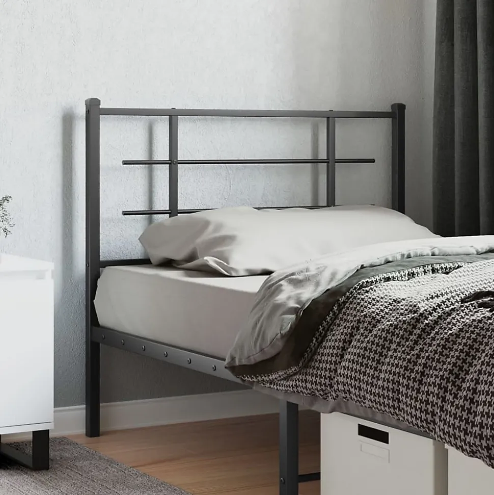 Tête de lit de remplacement métal noir 107 cm vidaXL