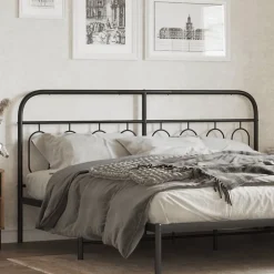 Tête de lit de remplacement métal noir 183 cm vidaXL
