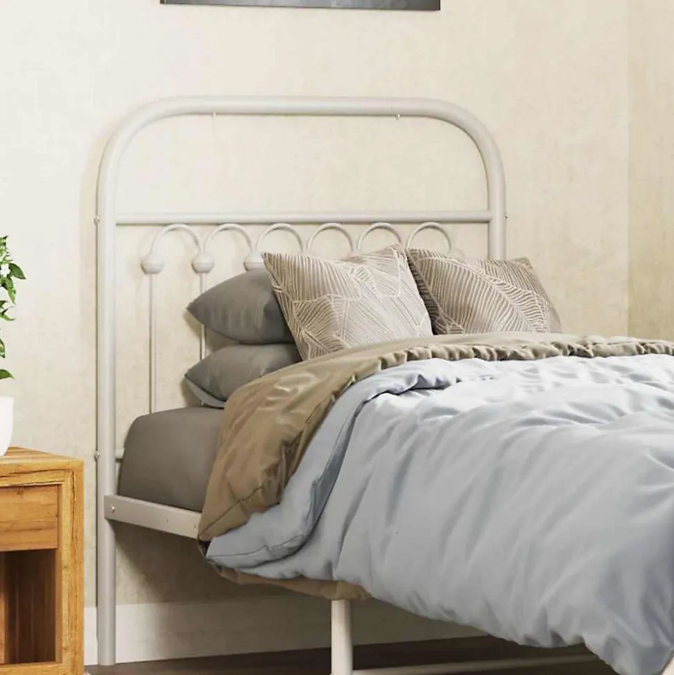 Tête de lit de remplacement métal blanc 75 cm vidaXL
