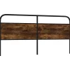 Tête de lit de remplacement chêne fumé 200 cm acier et bois d'ingénierie vidaXL