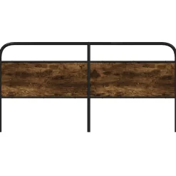 Tête de lit de remplacement chêne fumé 200 cm acier et bois d'ingénierie vidaXL