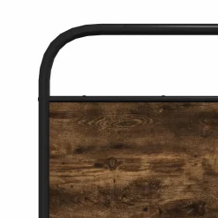 Tête de lit de remplacement chêne fumé 200 cm acier et bois d'ingénierie vidaXL