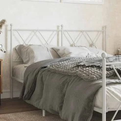 Tête de lit de remplacement métal blanc 140 cm vidaXL