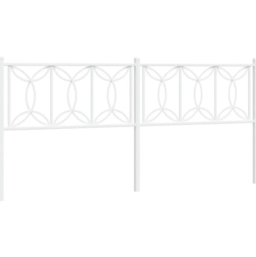 Tête de lit de remplacement métal blanc 200 cm vidaXL