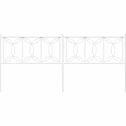 Tête de lit de remplacement métal blanc 200 cm vidaXL