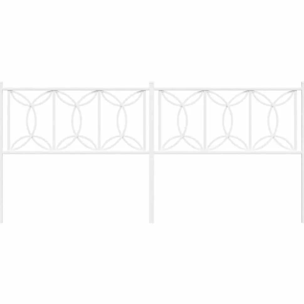 Tête de lit de remplacement métal blanc 200 cm vidaXL