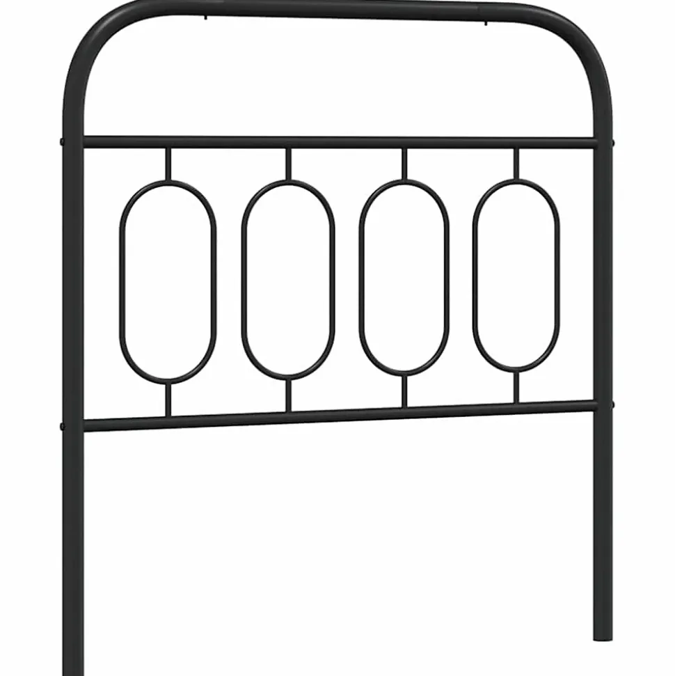 Tête de lit de remplacement métal noir 90 cm vidaXL