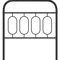 Tête de lit de remplacement métal noir 90 cm vidaXL