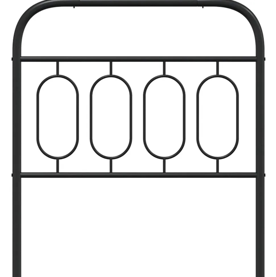 Tête de lit de remplacement métal noir 90 cm vidaXL