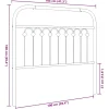Tête de lit de remplacement métal noir 100 cm vidaXL