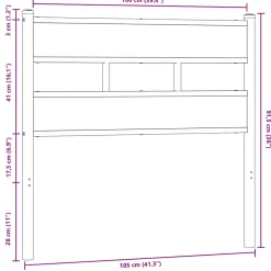 Tête de lit de remplacement chêne marron 100 cm acier et bois d'ingénierie vidaXL