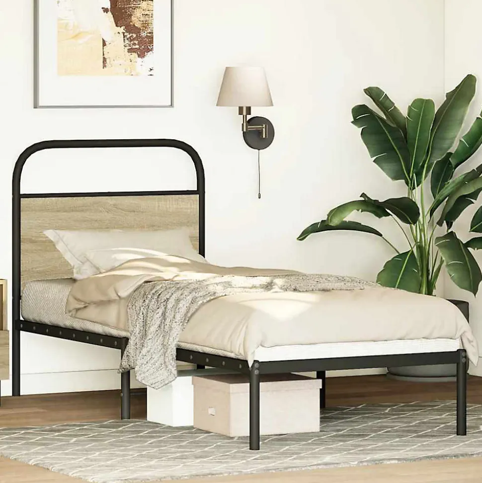 Tête de lit de remplacement chêne sonoma 75 cm acier et bois d'ingénierie vidaXL