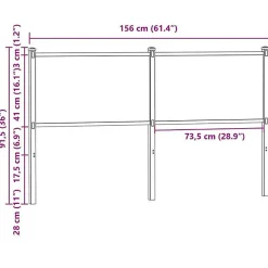 Tête de lit de remplacement chêne marron 150 cm bois d'ingénierie et acier vidaXL