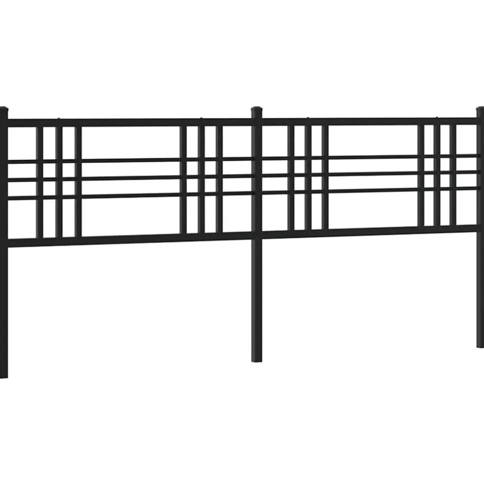 Tête de lit de remplacement métal noir 200 cm vidaXL