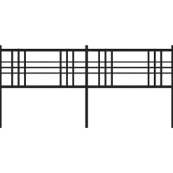 Tête de lit de remplacement métal noir 200 cm vidaXL